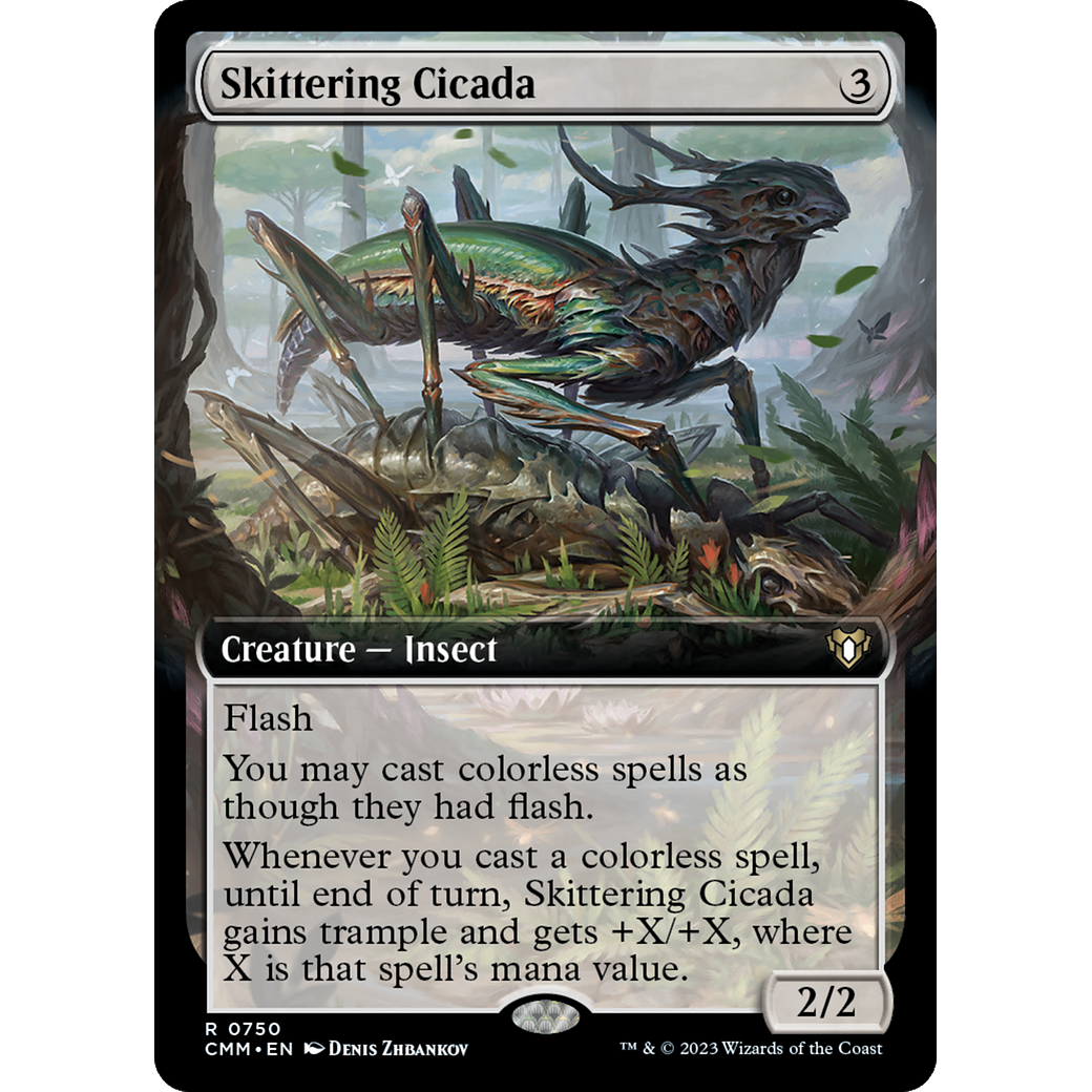 Skittering Cicada (CMM-750) - Commander Masters: (Extended Art)