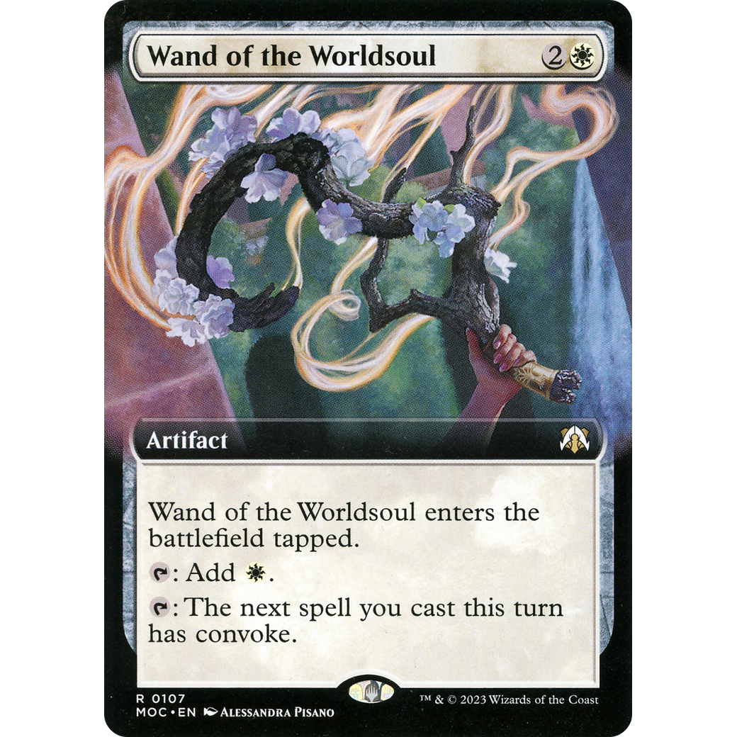 Wand of the Worldsoul (Extended Art) (MOC-107) - March of the Machine Commander: (Extended Art) Foil