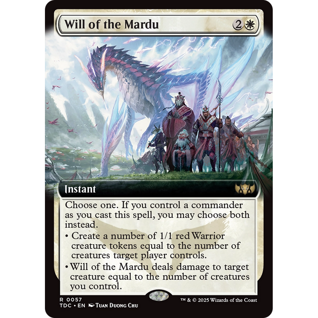Will of the Mardu (TDC-057) - Commander: Tarkir: Dragonstorm: (Extended Art)