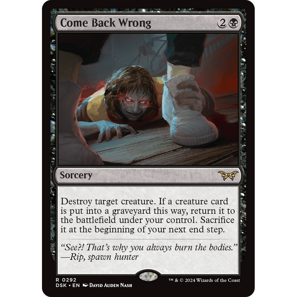 Come Back Wrong (DSK-292) - Duskmourn: House of Horror Foil