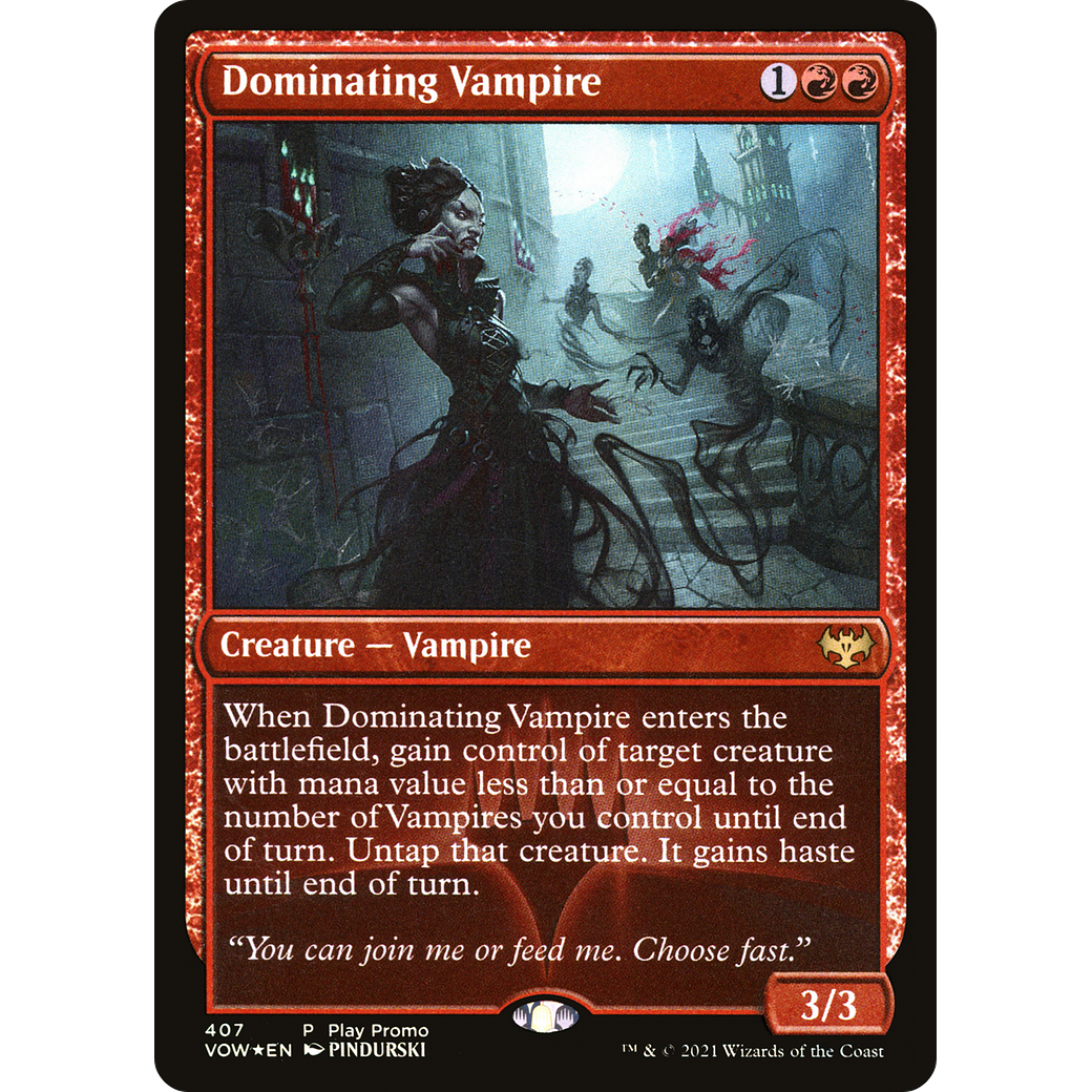 Dominating Vampire (PLAY-407) - Innistrad: Crimson Vow Foil