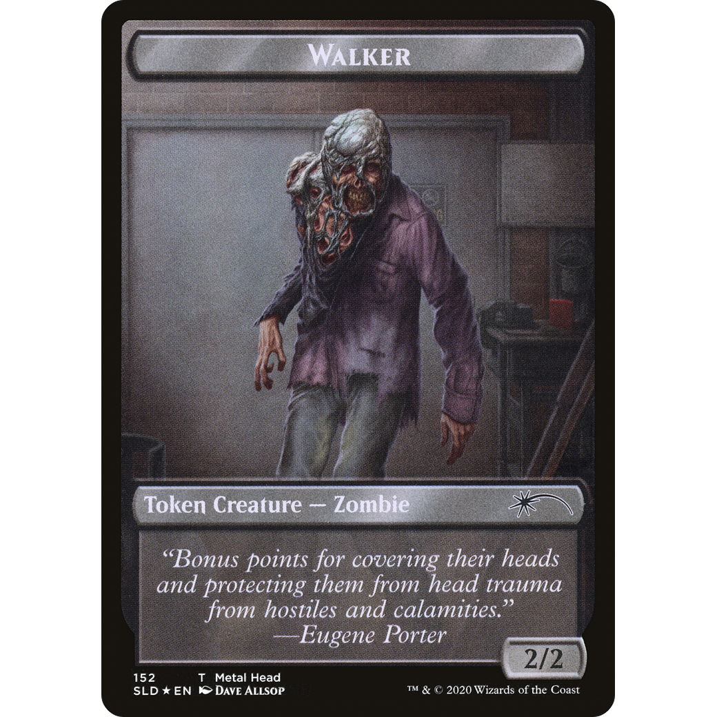 Walker (Metal Head // Treasure) Double-sided Token (SLD-152 // 153) - Secret Lair Drop Foil