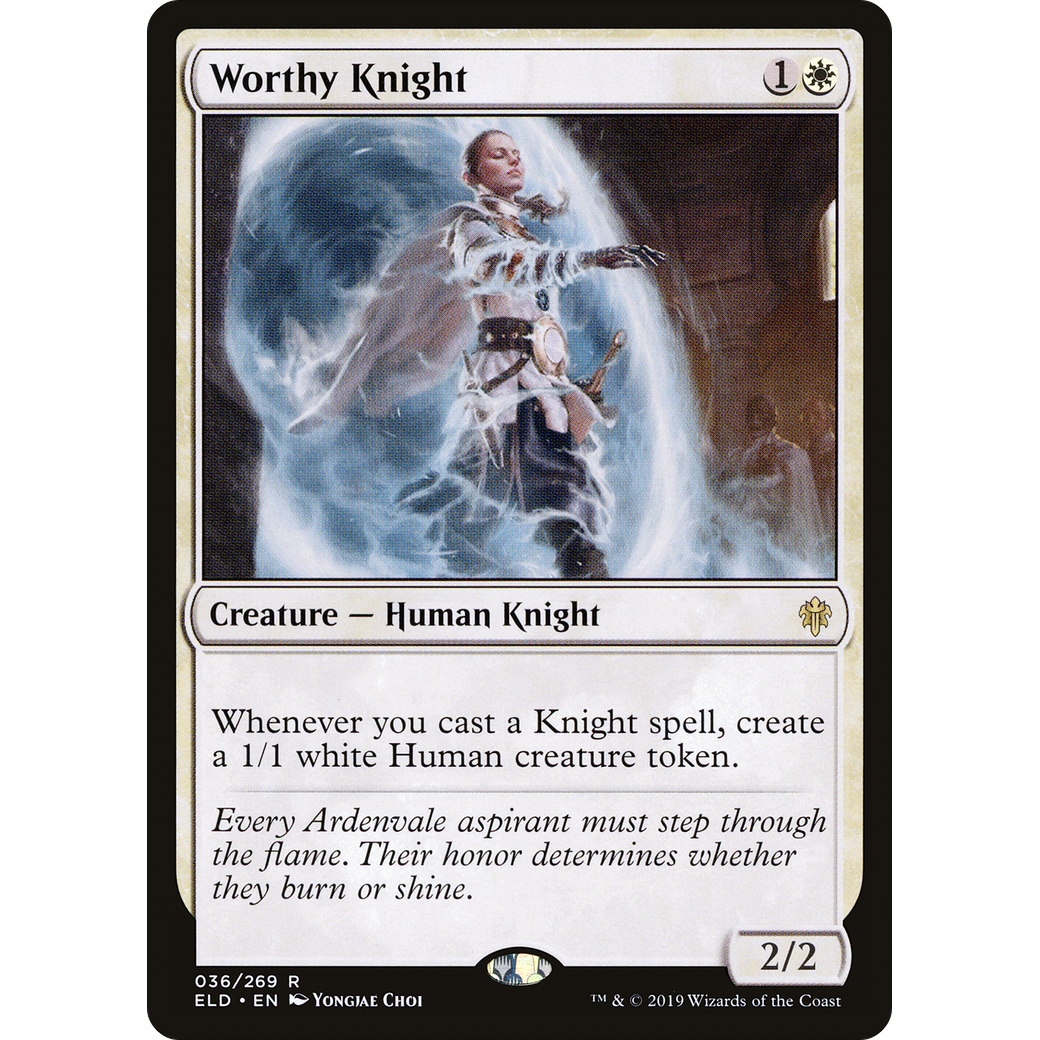 Worthy Knight (ELD-036) - Throne of Eldraine Foil