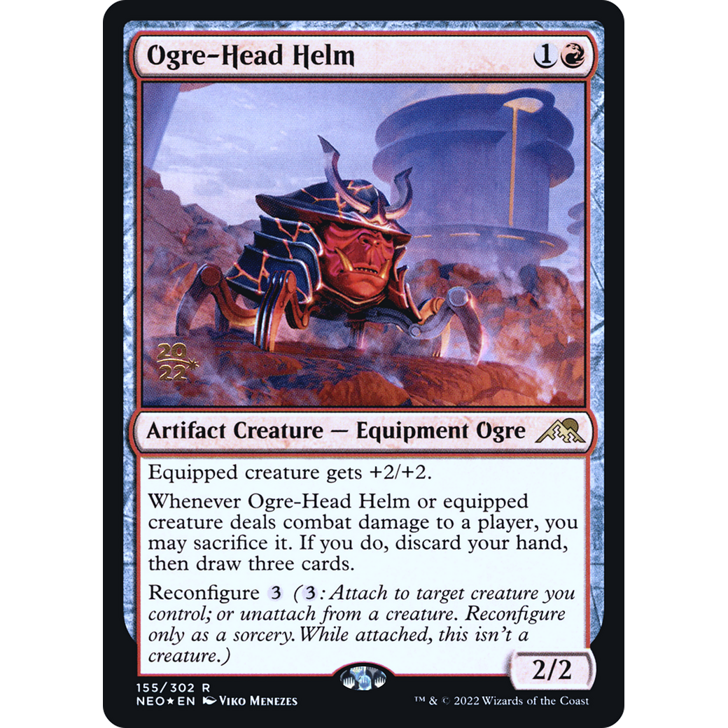 Ogre-Head Helm (PRE-155S) - Kamigawa: Neon Dynasty Promos Foil
