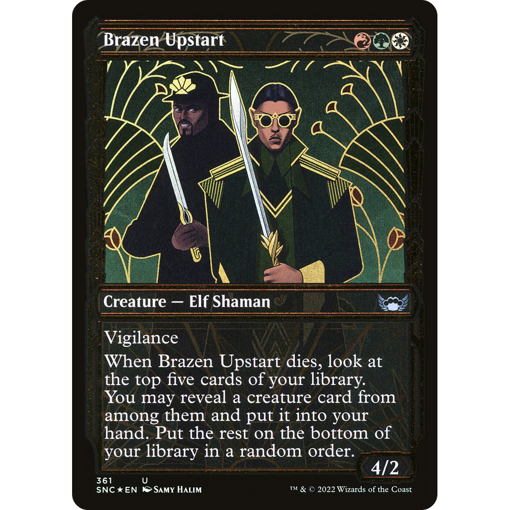 Brazen Upstart (Gilded Foil) (SNC-361) - Streets of New Capenna: (Showcase) Foil
