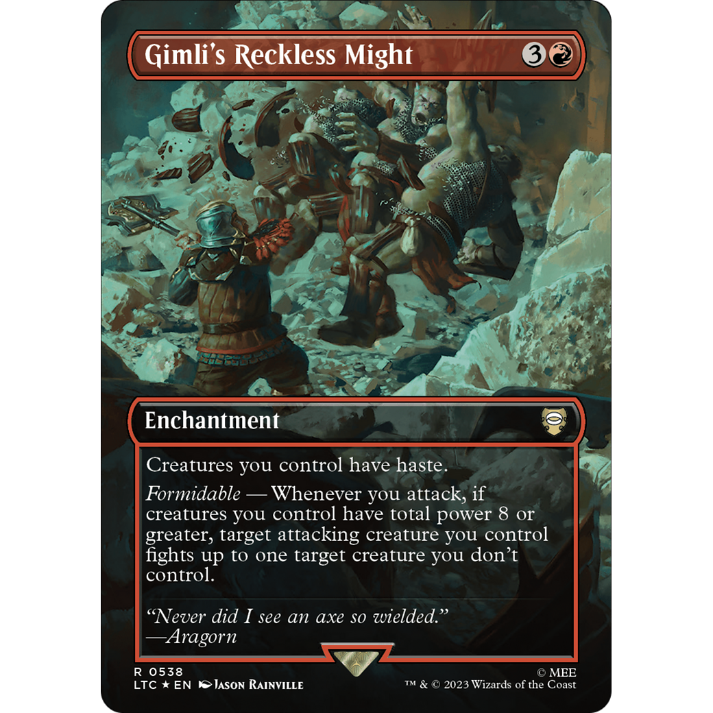 Gimli's Reckless Might (LTC-538) - Tales of Middle-earth Commander (Borderless) Foil