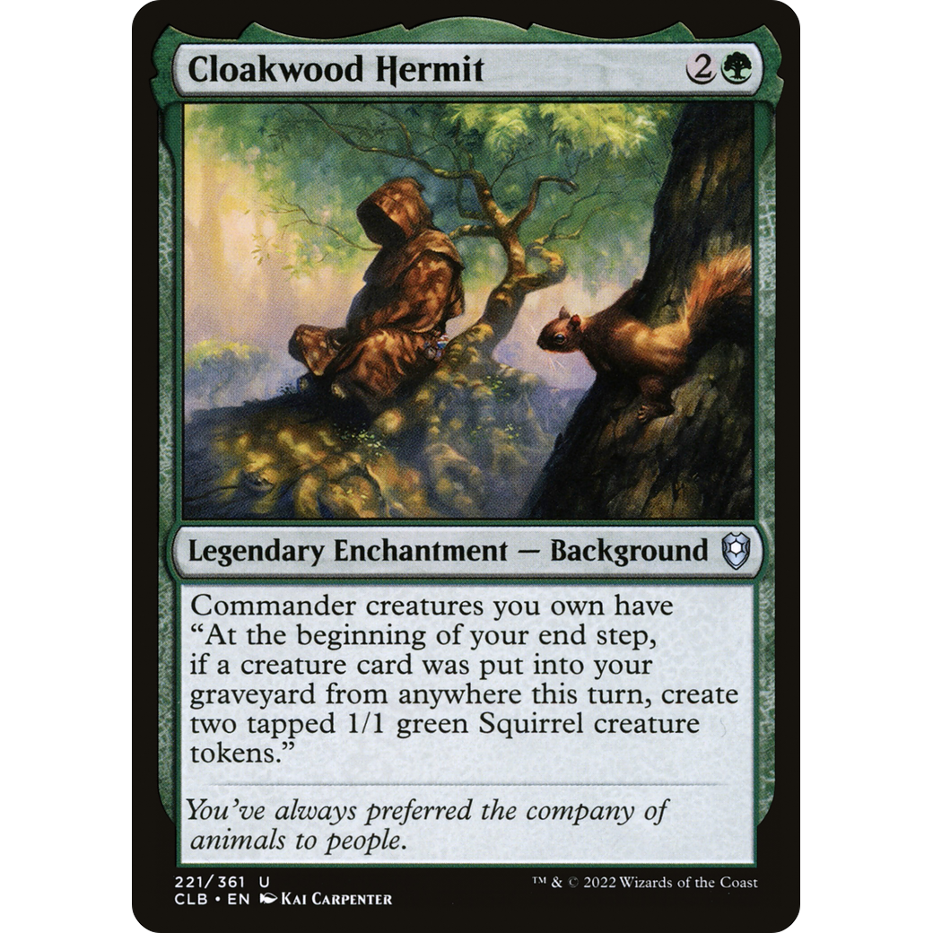 Cloakwood Hermit (CLB-221) - Commander Legends: Battle for Baldur's Gate