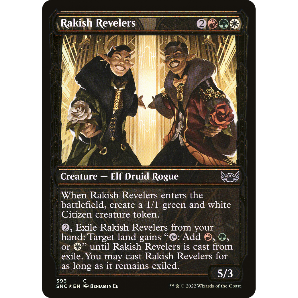 Rakish Revelers (Gilded Foil) (SNC-393) - Streets of New Capenna: (Showcase) Foil