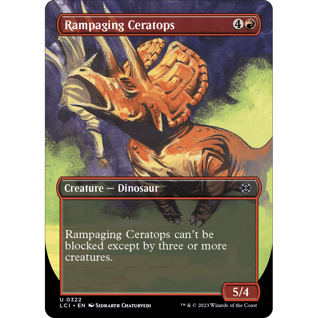 Rampaging Ceratops (LCI-322) - The Lost Caverns of Ixalan (Borderless) Foil