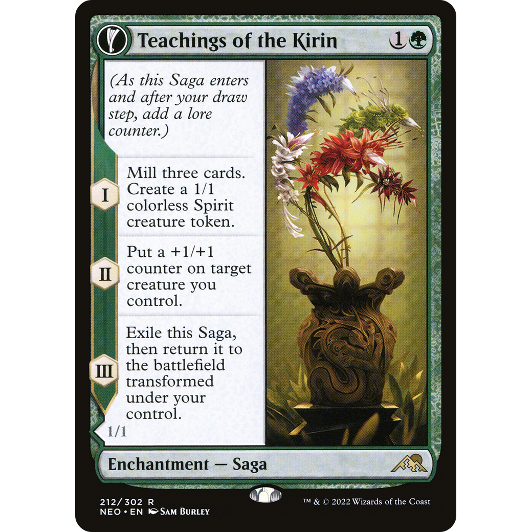 Teachings of the Kirin // Kirin-Touched Orochi (NEO-212) - Kamigawa: Neon Dynasty: (fandfc, enchantment) Foil