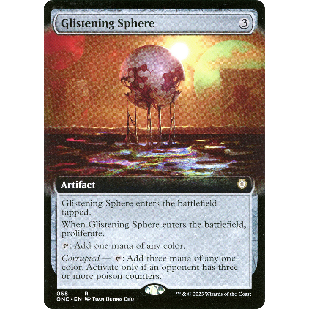 Glistening Sphere (ONC-058) - Phyrexia: All Will Be One Commander: (Extended Art)