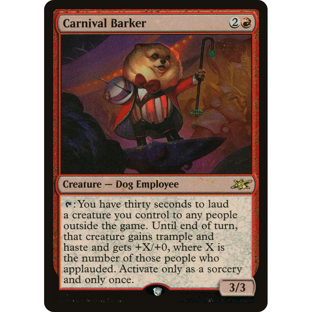 Carnival Barker (Galaxy Foil) (UNF-388) - Unfinity Foil