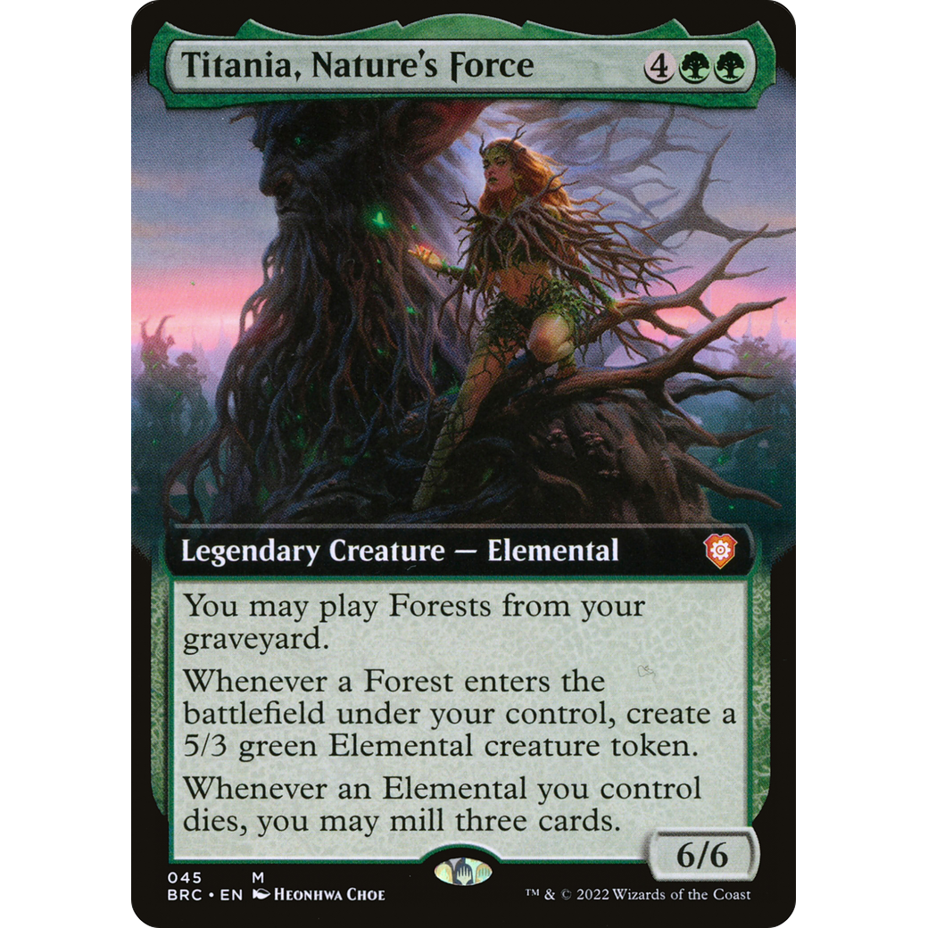 Titania, Nature's Force (Extended Art) (BRC-045) - The Brothers' War Commander: (Extended Art)