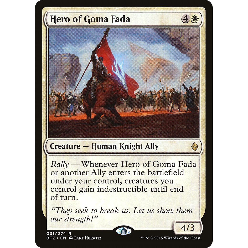 Hero of Goma Fada (BFZ-031) - Battle for Zendikar Foil