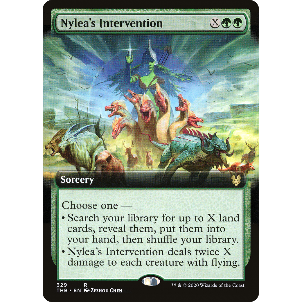 Nylea's Intervention (Extended Art) (THB-329) - Theros Beyond Death: (Extended Art)