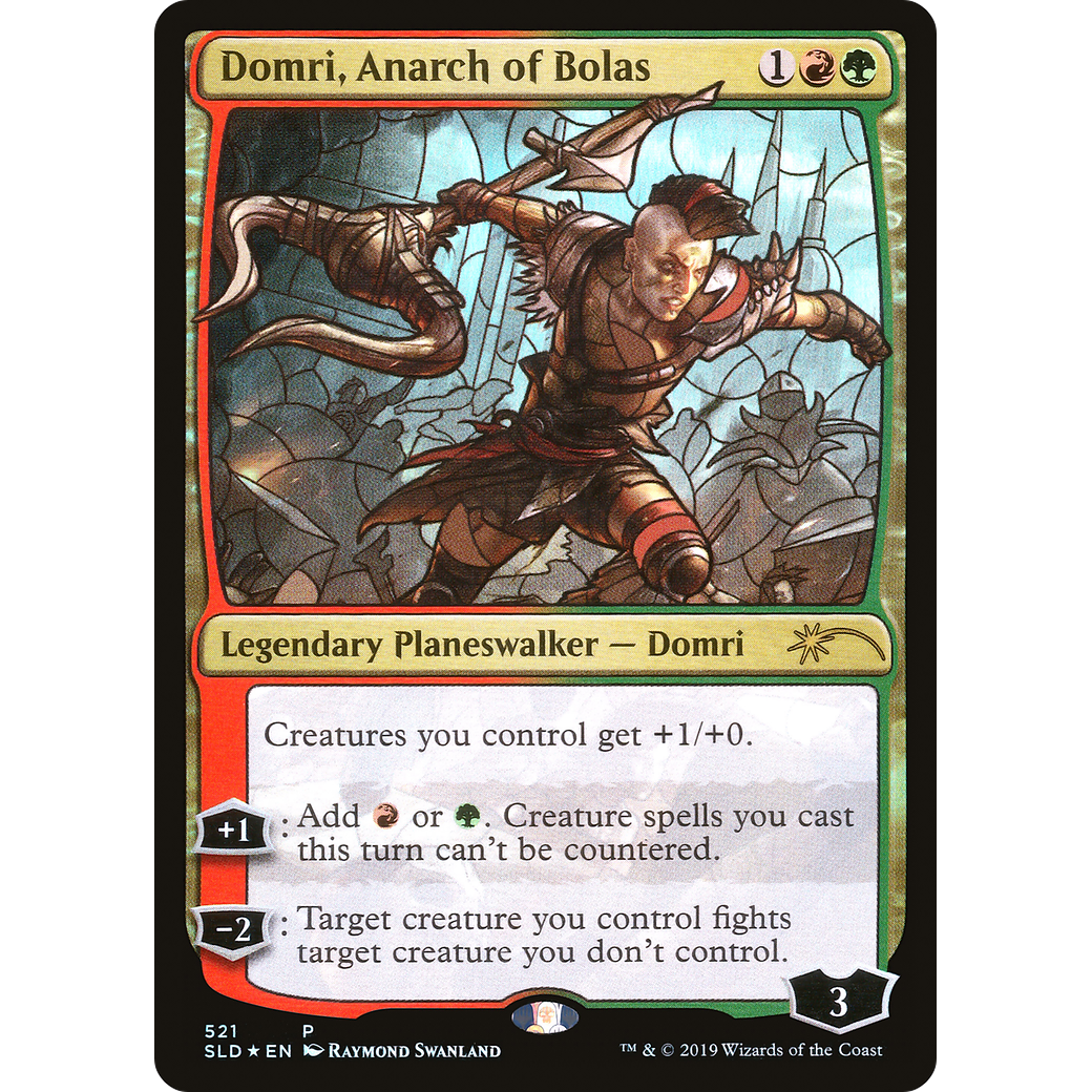 Domri, Anarch of Bolas (Stained Glass) (SLD-521) - Secret Lair Drop Foil