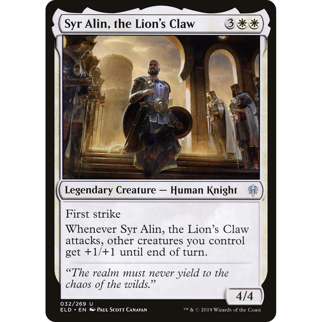 Syr Alin, the Lion's Claw (ELD-032) - Throne of Eldraine
