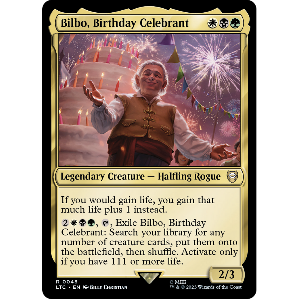 Bilbo, Birthday Celebrant (LTC-048) - Tales of Middle-earth Commander