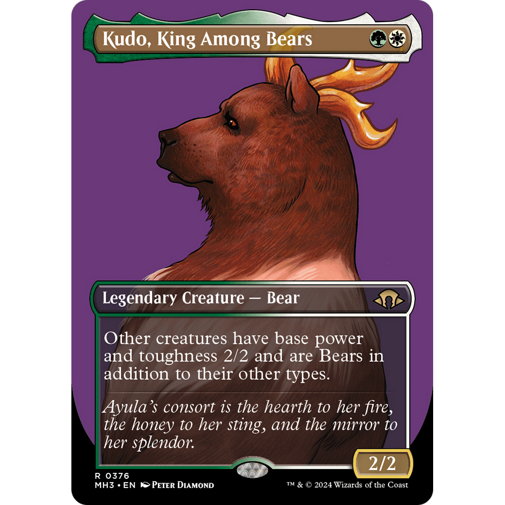 Kudo, King Among Bears (MH3-376) - Modern Horizons 3 (Borderless)