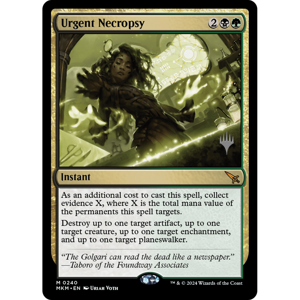 Urgent Necropsy (PPMKM-240P) - Murders at Karlov Manor Promos