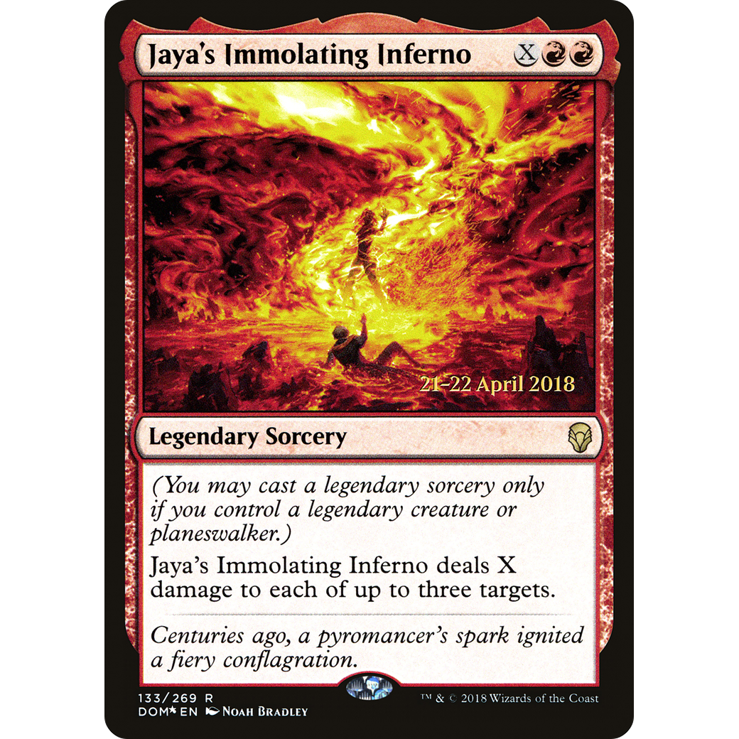 Jaya's Immolating Inferno (PRE-133) - Dominaria Promos Foil