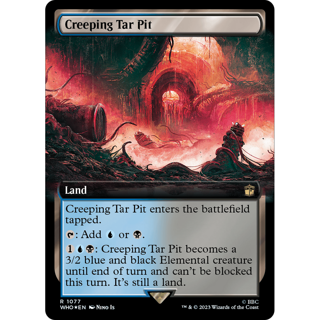Creeping Tar Pit (Extended Art) (Surge Foil) (WHO-1077) - Doctor Who: (Extended Art) Foil