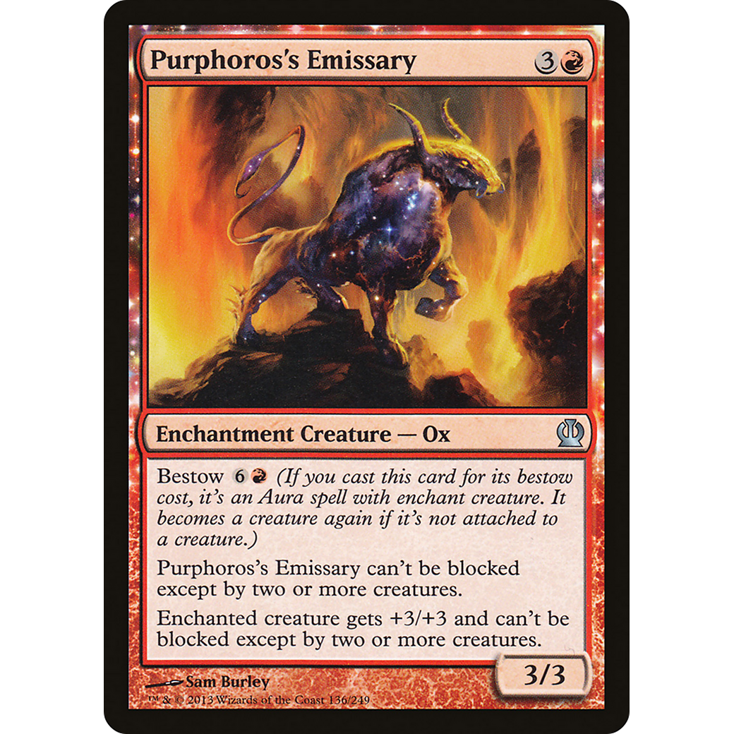 Purphoros's Emissary (THS-136) - Theros: (enchantment) Foil