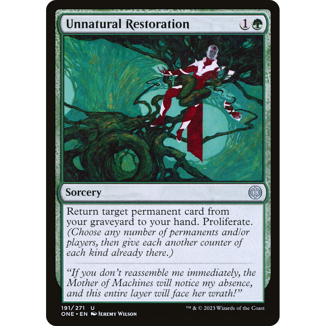 Unnatural Restoration (ONE-191) - Phyrexia: All Will Be One Foil