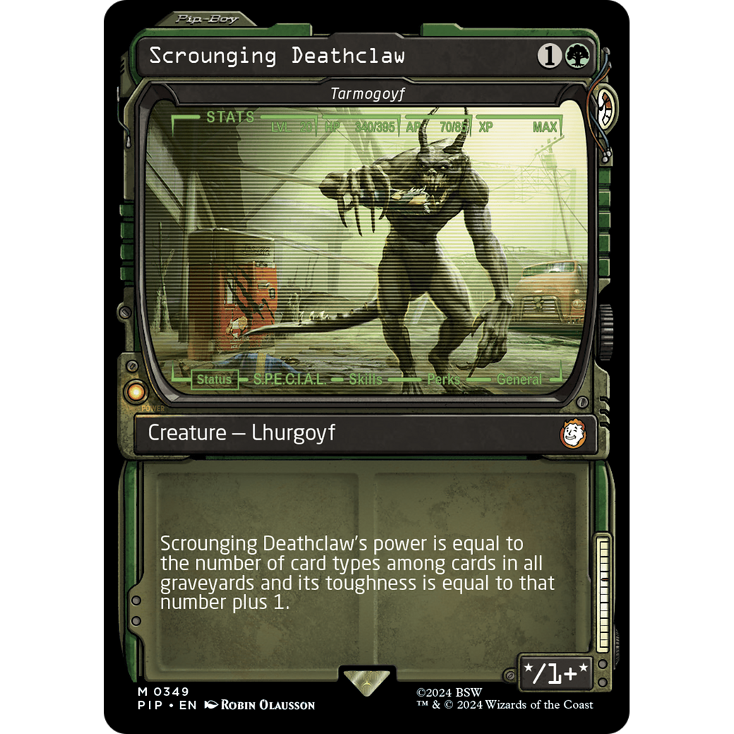 Tarmogoyf (PIP-349) - Fallout / Scrounging Deathclaw: (Showcase) Foil
