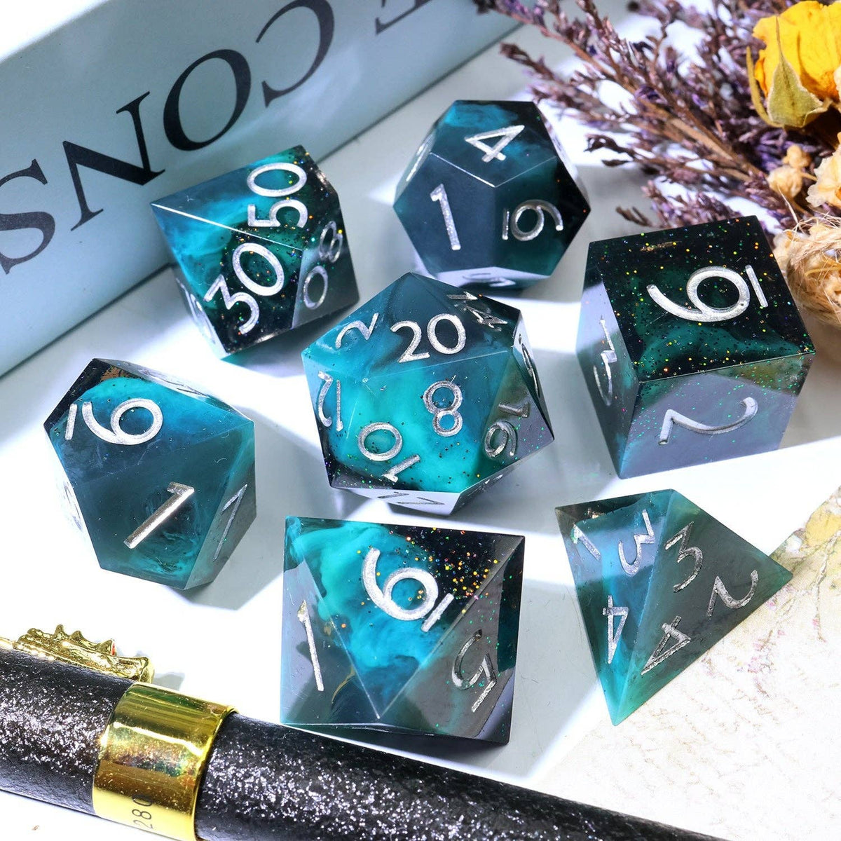 Aether 7-Piece Polyhedral Dice Set