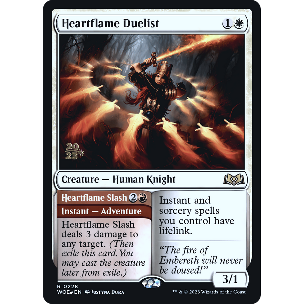 Heartflame Duelist // Heartflame Slash (PRE-228S) - Wilds of Eldraine Promos Foil