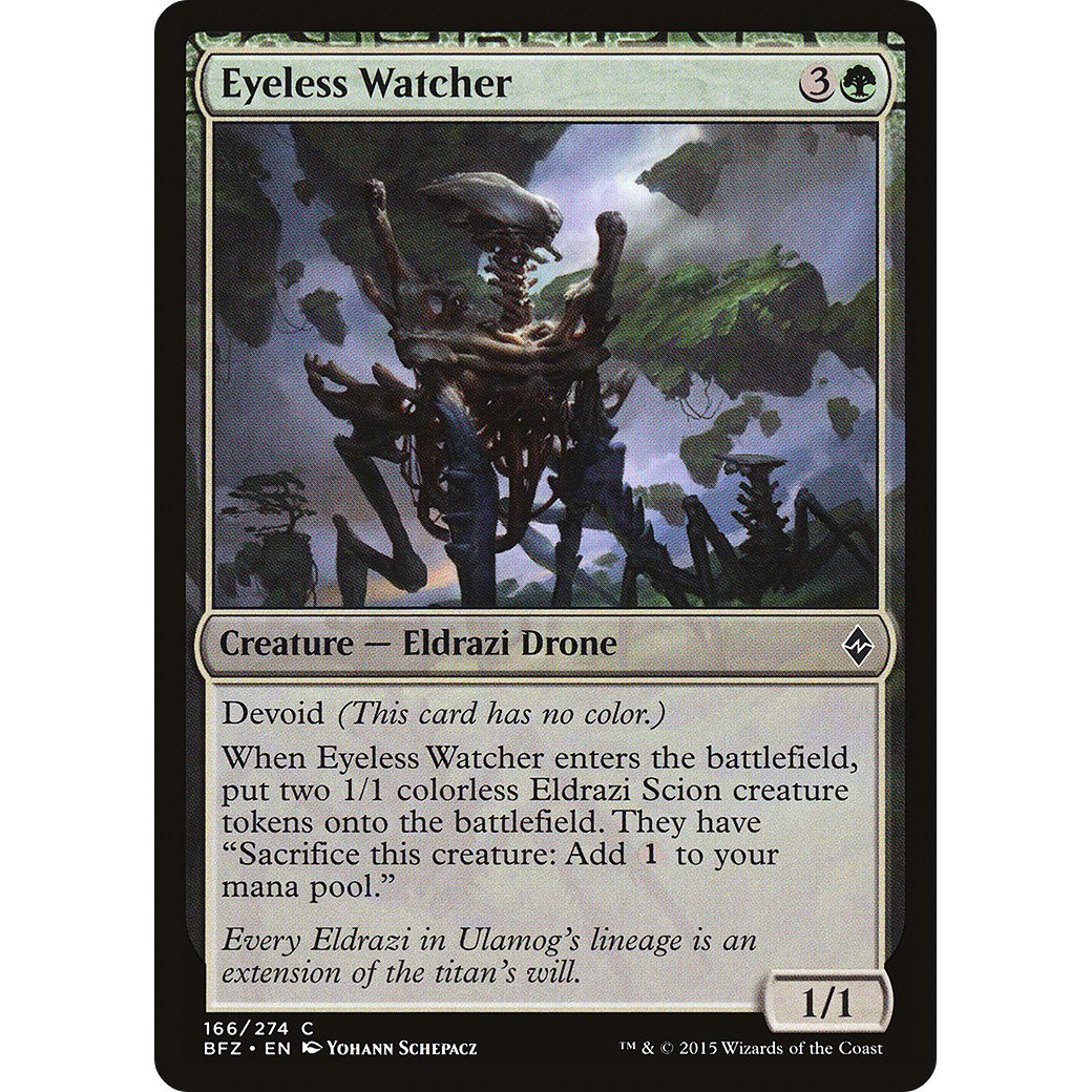 Eyeless Watcher (BFZ-166) - Battle for Zendikar: (devoid)