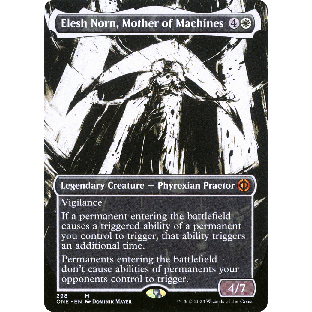 Elesh Norn, Mother of Machines (ONE-298) - Phyrexia: All Will Be One: (Showcase) (Borderless) Foil
