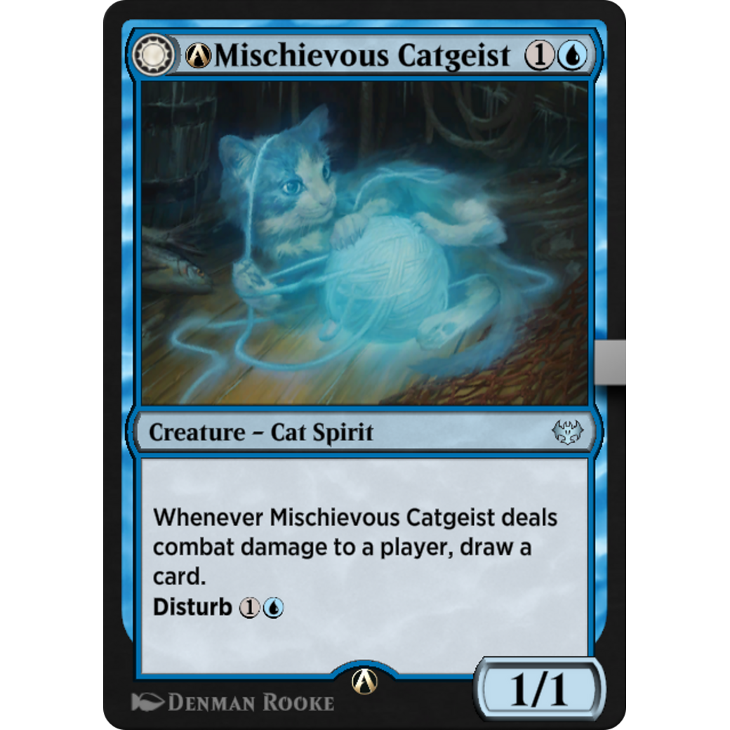A-Mischievous Catgeist // A-Catlike Curiosity (VOW-A-69) - Innistrad: Crimson Vow: (Double Faced Transform)