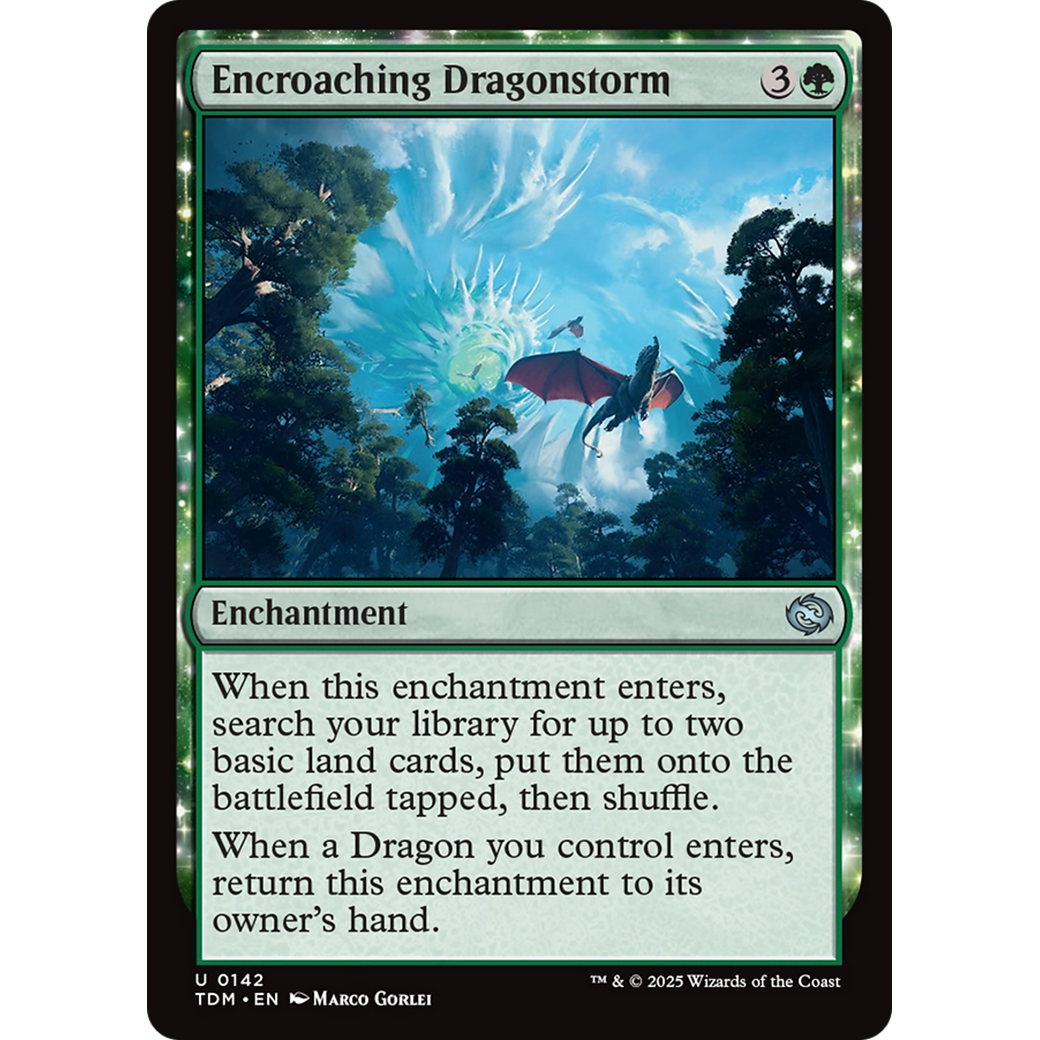 Encroaching Dragonstorm (TDM-142) - Tarkir: Dragonstorm: (enchantment) Foil