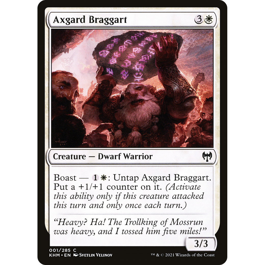 Axgard Braggart (KHM-001) - Kaldheim Foil
