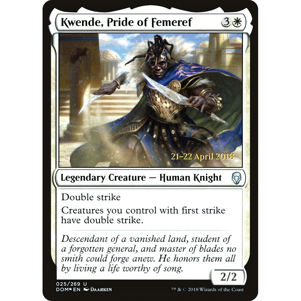 Kwende, Pride of Femeref (PRE-025) - Dominaria Promos Foil
