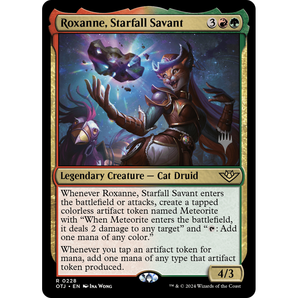 Roxanne, Starfall Savant (PPOTJ-228P) - Outlaws of Thunder Junction Promos Foil