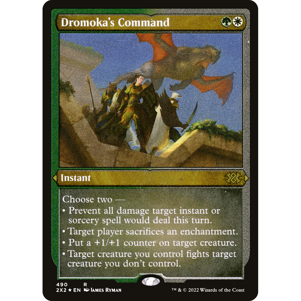Dromoka's Command (Foil Etched) (2X2-490) - Double Masters 2022 Foil