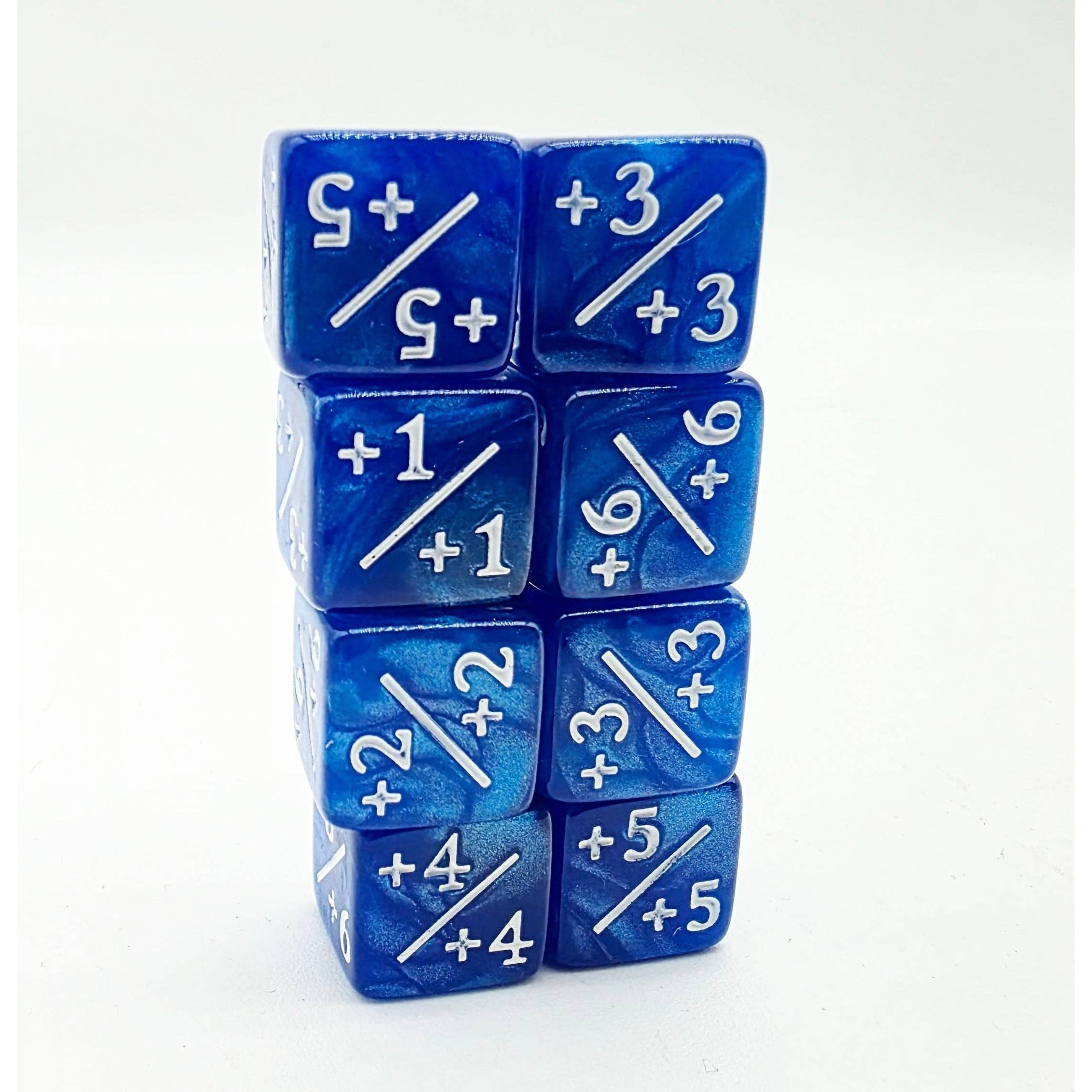 +1/+1 Pearl Blue Counters for Magic - Set of 8
