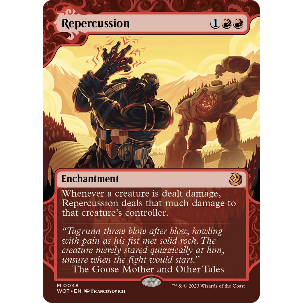 Repercussion (WOT-048) - Wilds of Eldraine: Enchanting Tales: (Showcase) (Borderless)