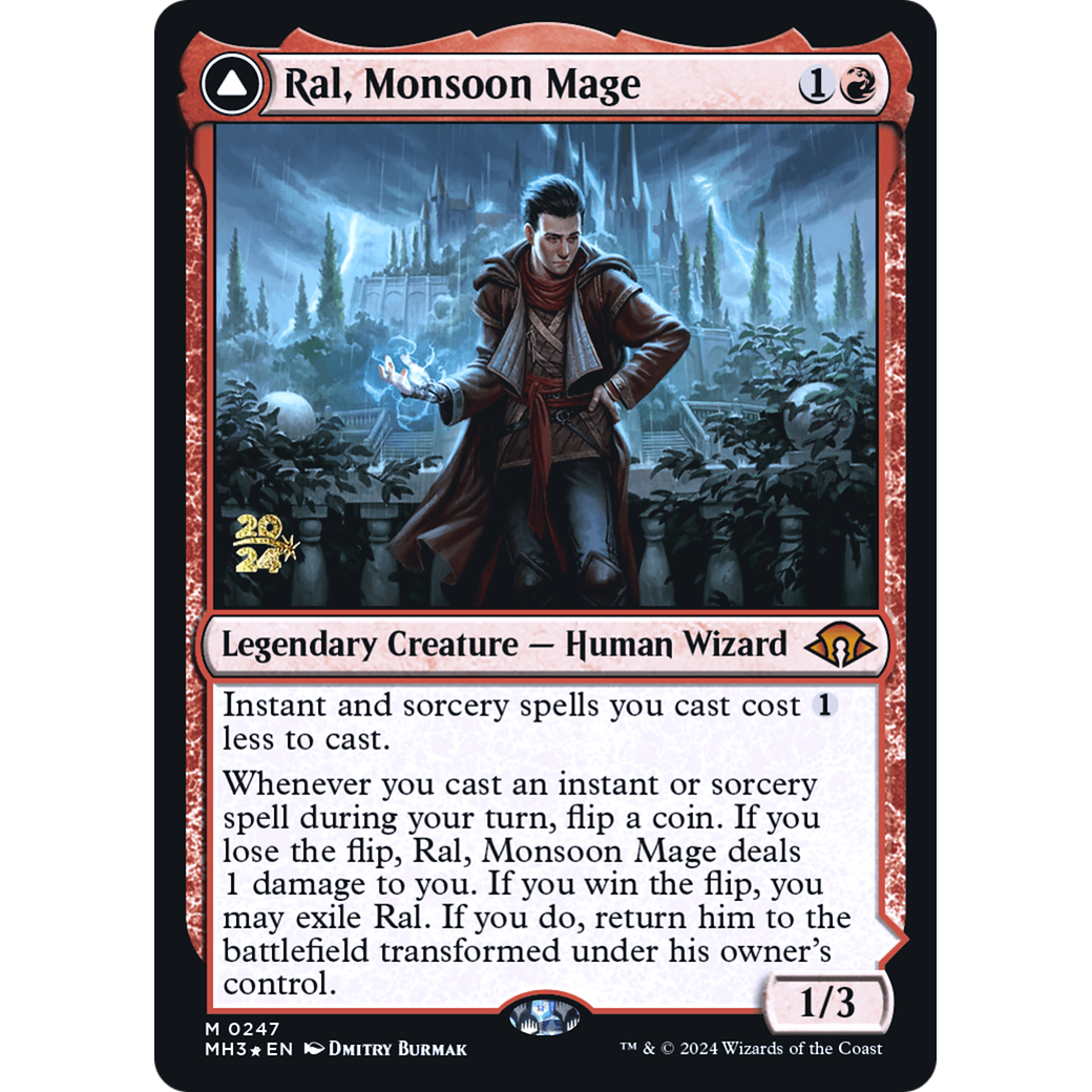 Ral, Monsoon Mage // Ral, Leyline Prodigy (PRE-247S) - Modern Horizons 3 Promos Foil