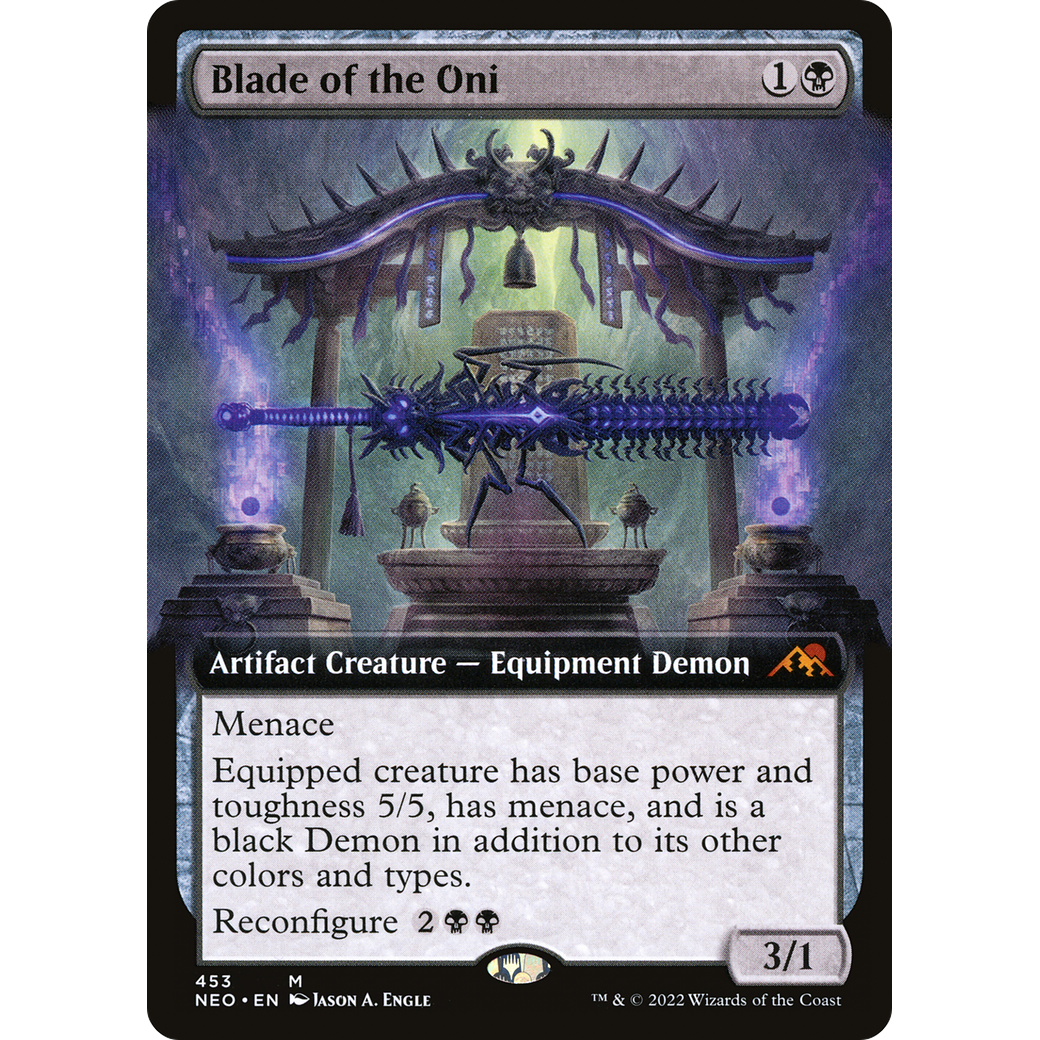 Blade of the Oni (NEO-453) - Kamigawa: Neon Dynasty: (Extended Art) Foil