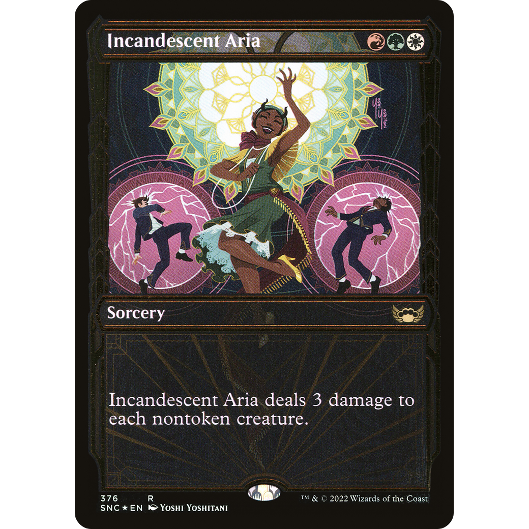 Incandescent Aria (Gilded Foil) (SNC-376) - Streets of New Capenna: (Showcase) Foil