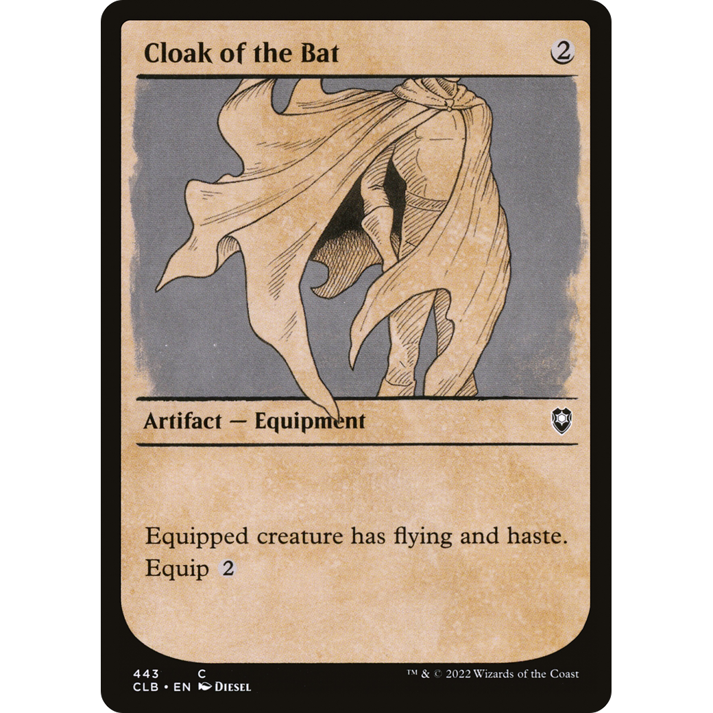 Cloak of the Bat (CLB-443) - Commander Legends: Battle for Baldur's Gate: (Showcase) Foil