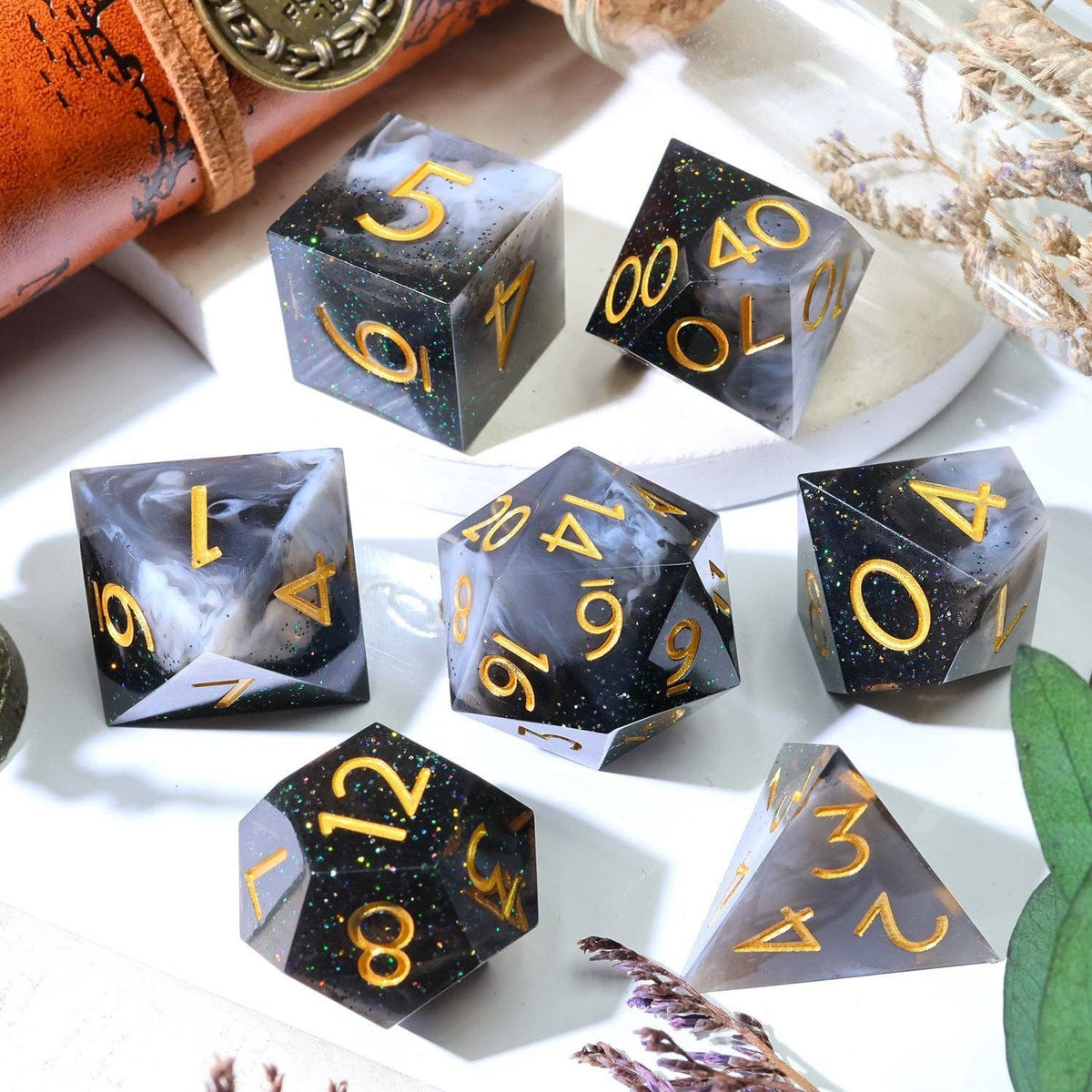 Dark Matter 7-Piece Polyhedral Dice Set