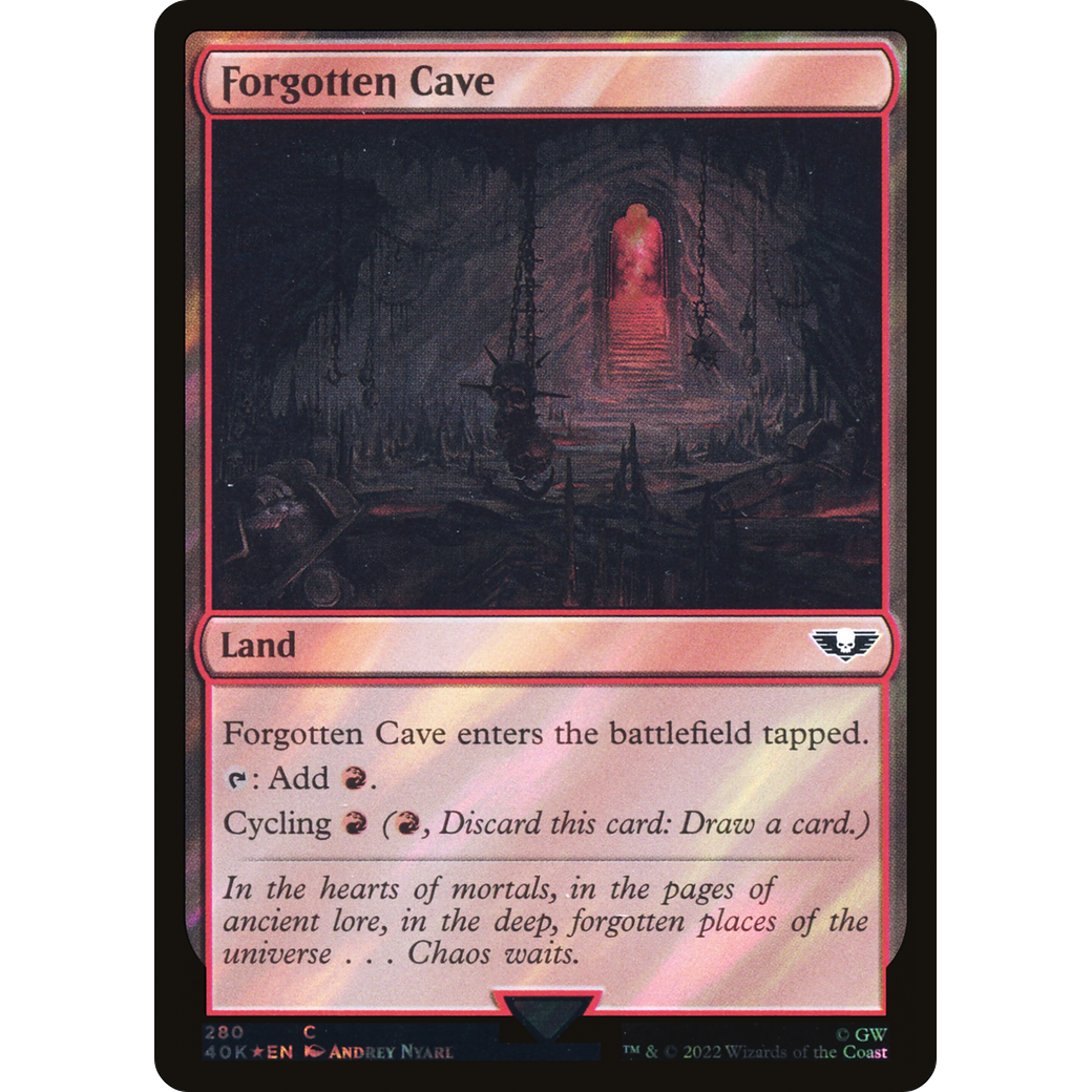 Forgotten Cave (40K-280) - Warhammer 40,000 Commander Foil