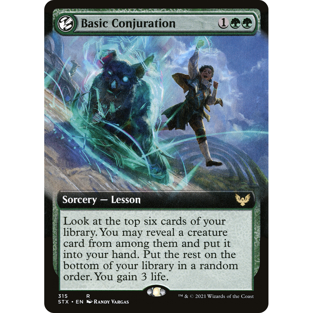 Basic Conjuration (Extended Art) (STX-315) - Strixhaven: School of Mages: (Extended Art, lesson)