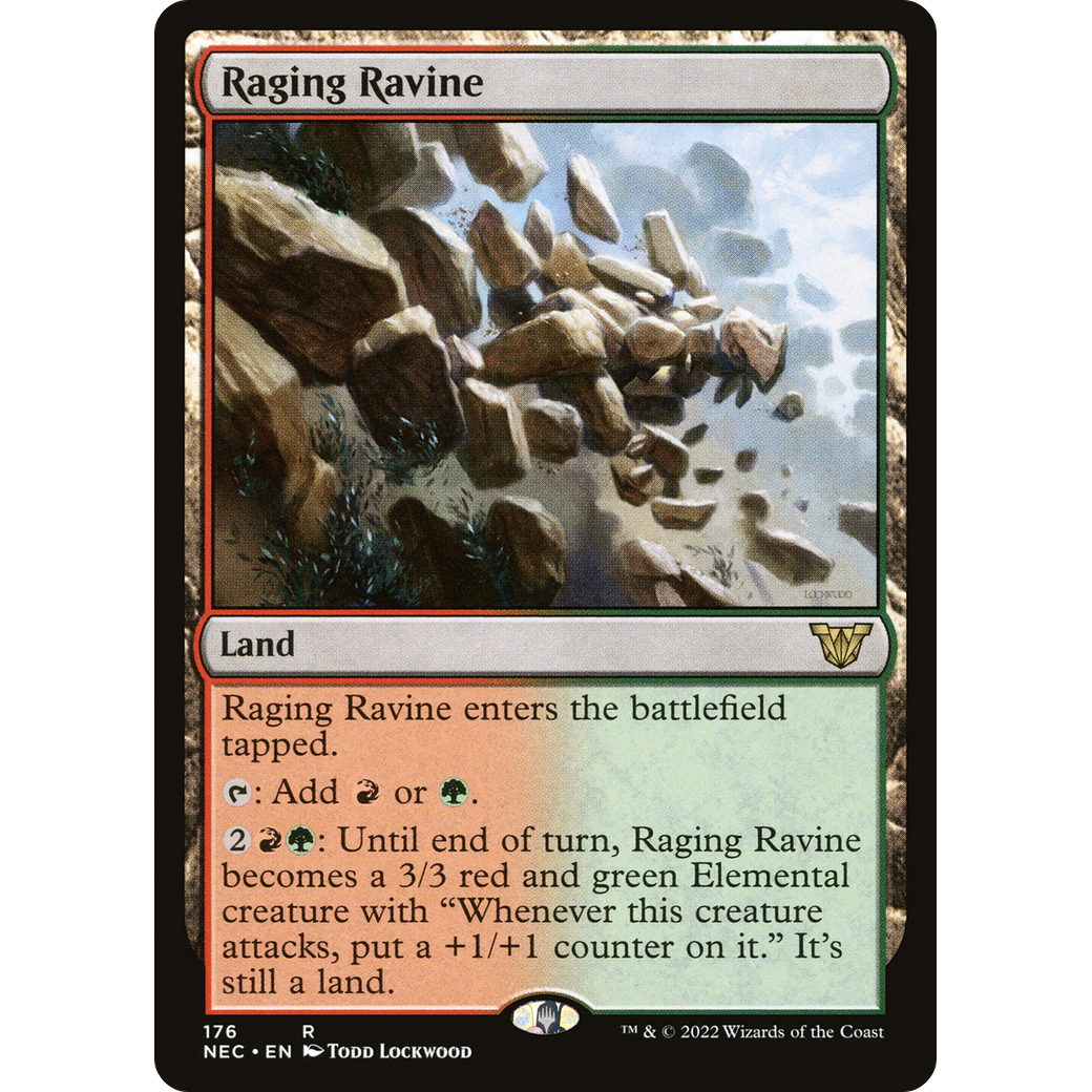 Raging Ravine (NEC-176) - Neon Dynasty Commander