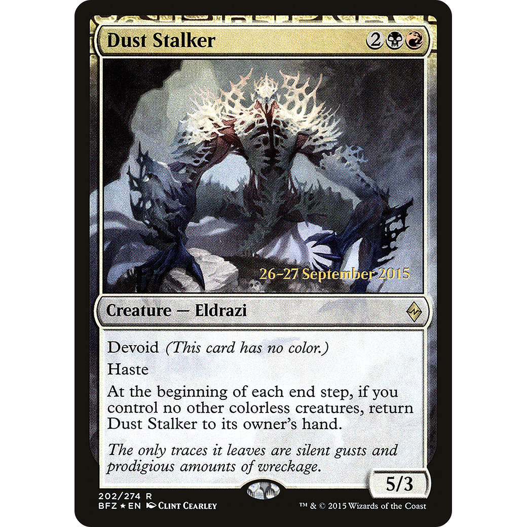 Dust Stalker (PRE-202) - Battle for Zendikar Promos: (devoid) Foil